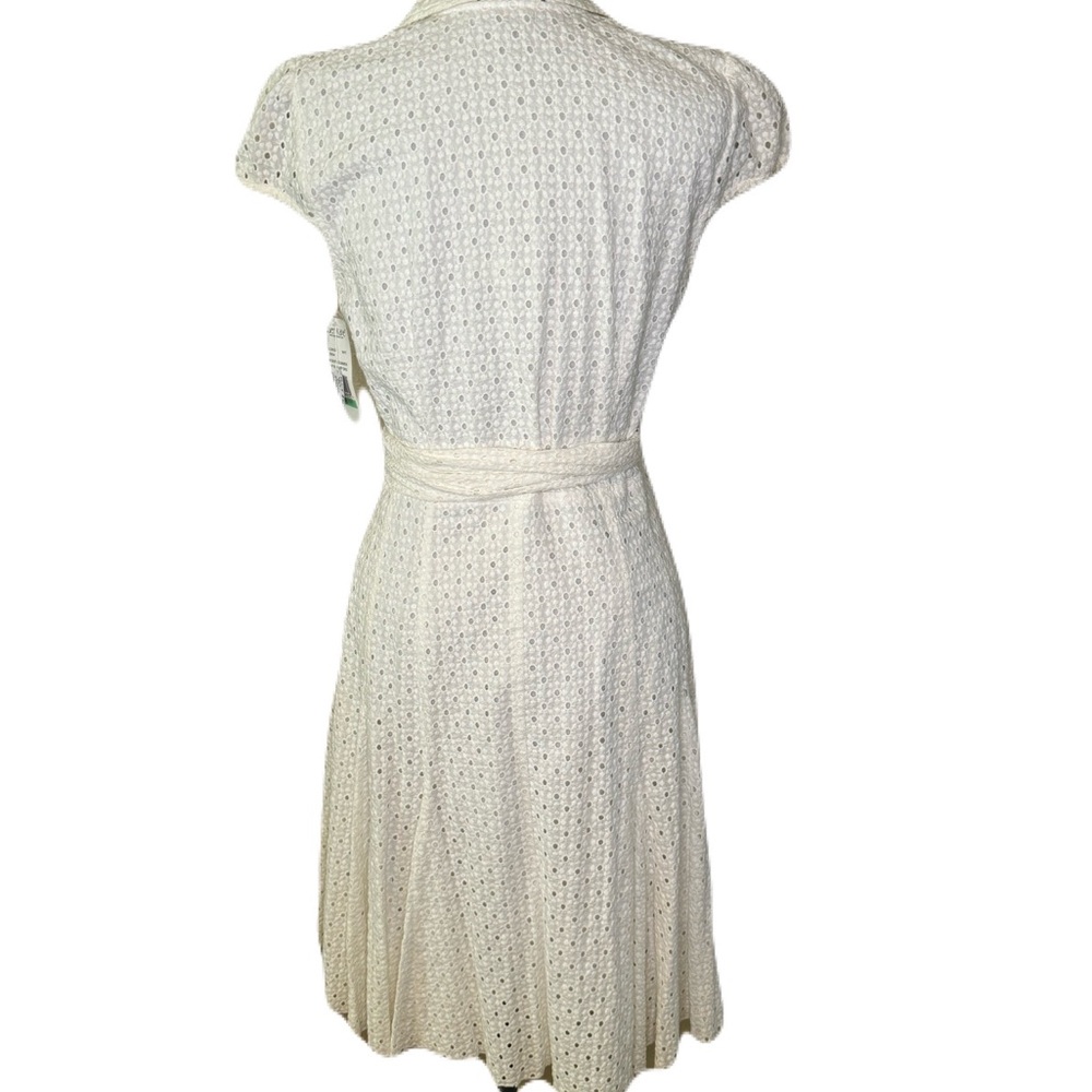 Karen Kane White Eyelet Wrap Dress - Picture 2 of 5